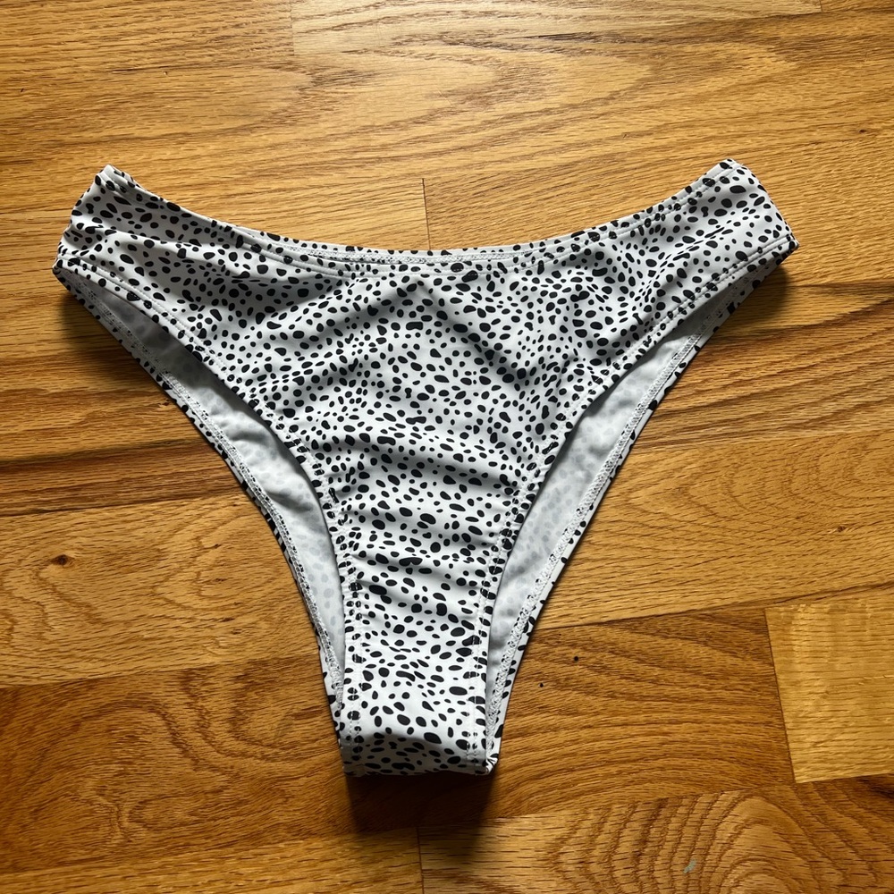 SHEIN Black and White Bikini Bottoms